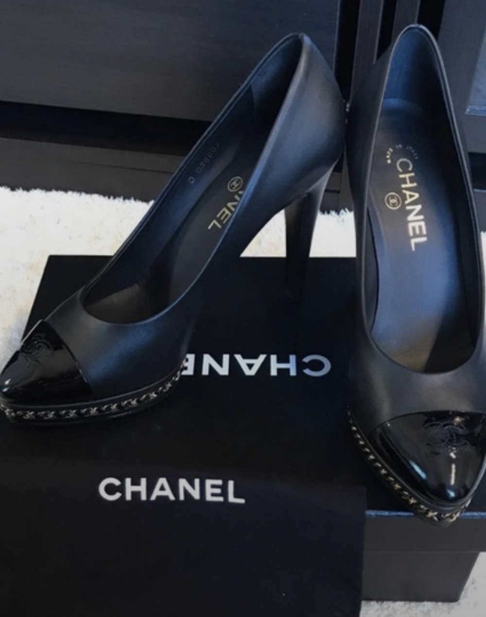 CHANEL Pumps Heels chain platform